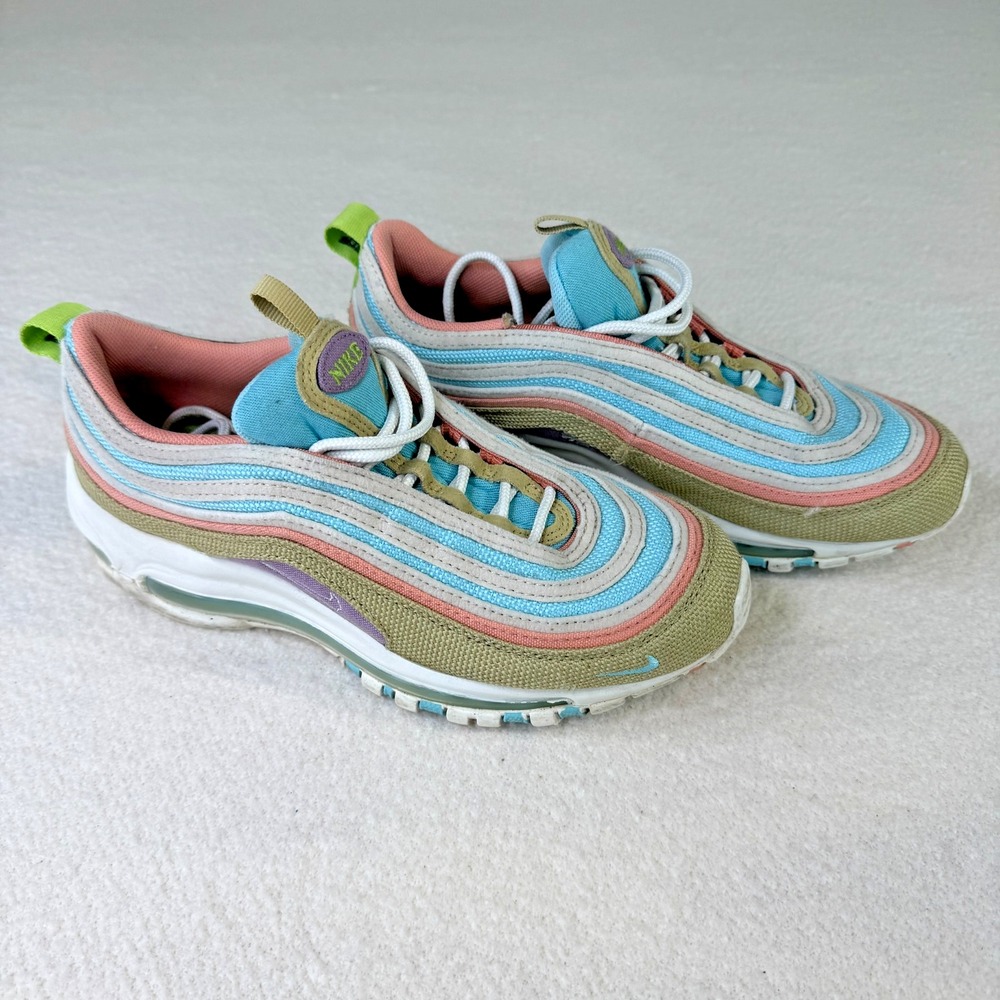 Nike Air Max 97 SE Sun Club Copa Wheat Grass Canvas Sneakers 7Y DM8588-400